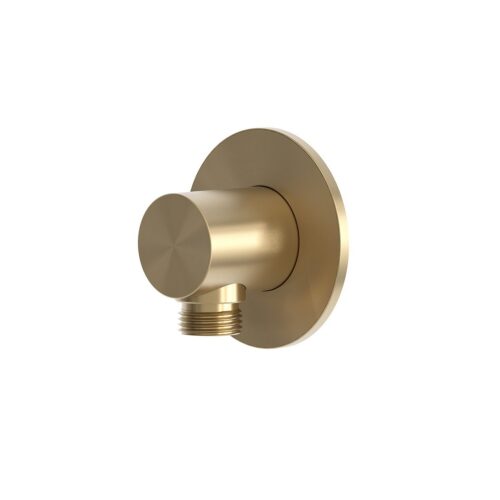Conector pared para ducha flexible en acabado oro rosa material duradero