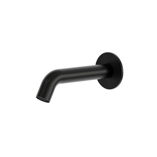 Boca de acero inoxidable negra mate para lavabo de pared resistente y duradera