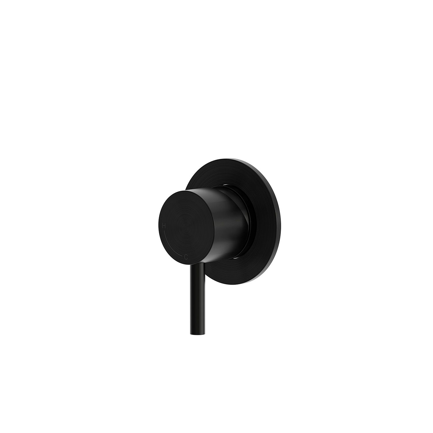 Mando mezclador empotrado negro de acero inoxidable 316L