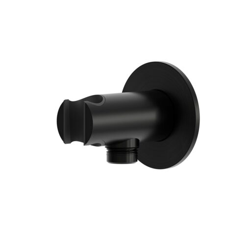 Soporte mural para ducha de mano negro de acero inoxidable 316L