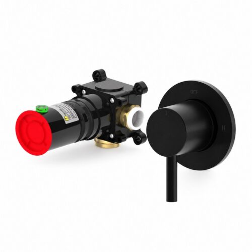 Desviador a pared negro de acero inoxidable 316L anticorrosión