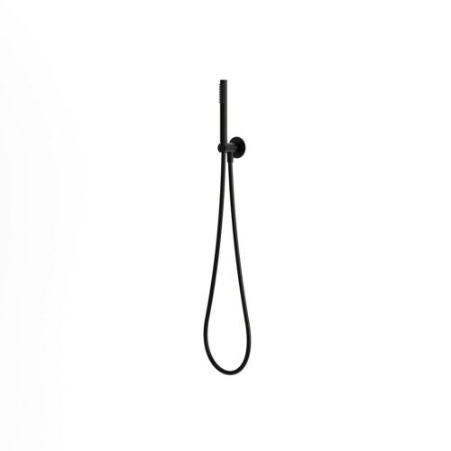 Kit de ducha mural con flexo negro gun metal acero inoxidable 316L