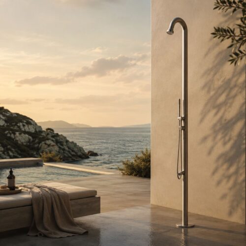 Ducha exterior agua fría-caliente inox acero inox 316L