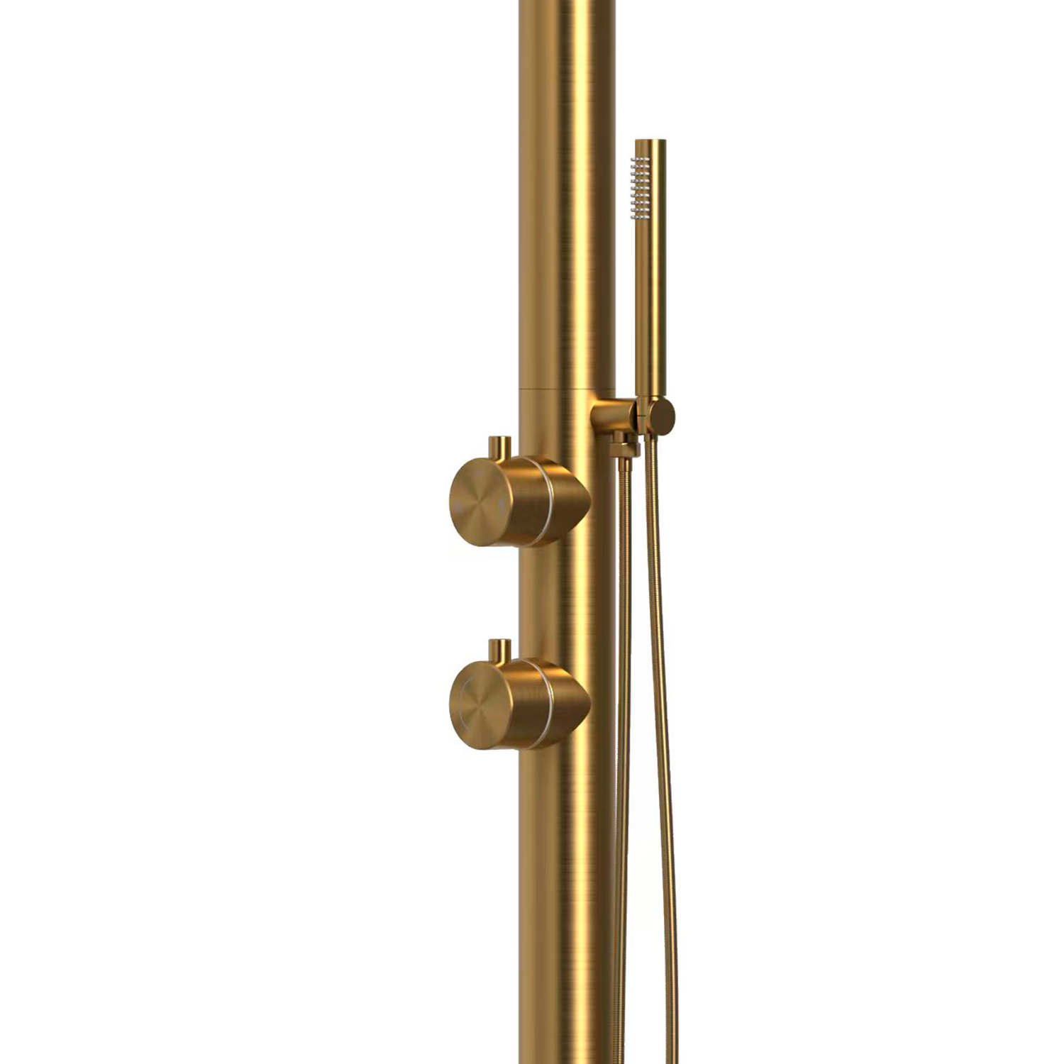 Ducha oro inox 316L 229e8239 cm con ducha de mano y agua calientefría - Imagen 3