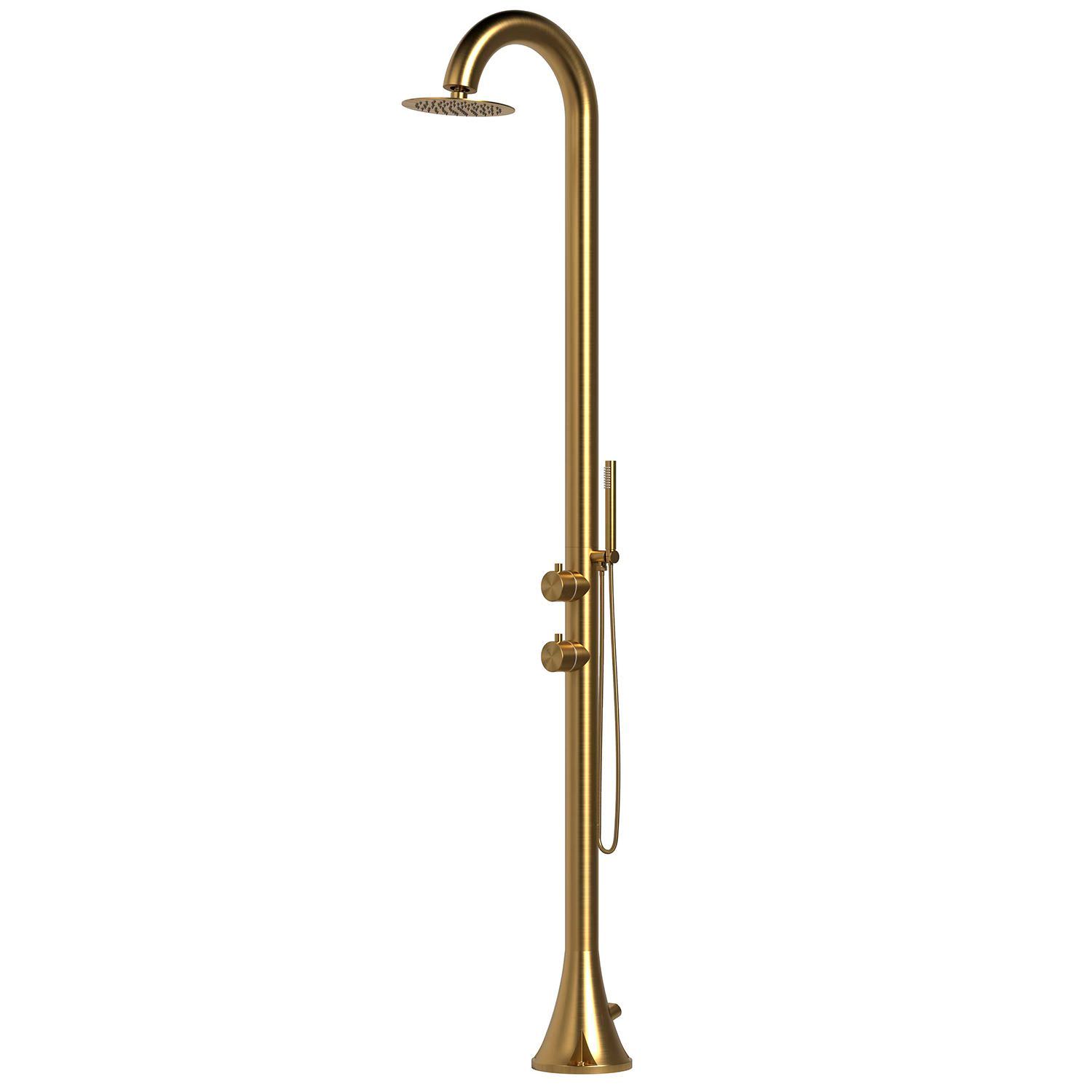 Ducha oro inox 316L 229e8239 cm con ducha de mano y agua calientefría - Imagen 2