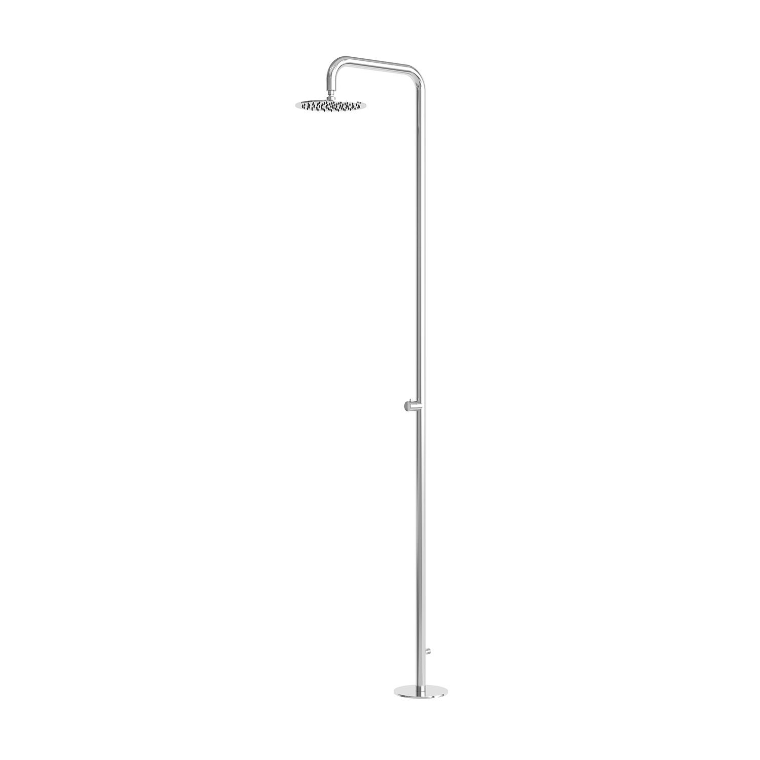 Ducha exterior acero inoxidable 316 acabado inox satinato con rociador 25 cm - Imagen 2
