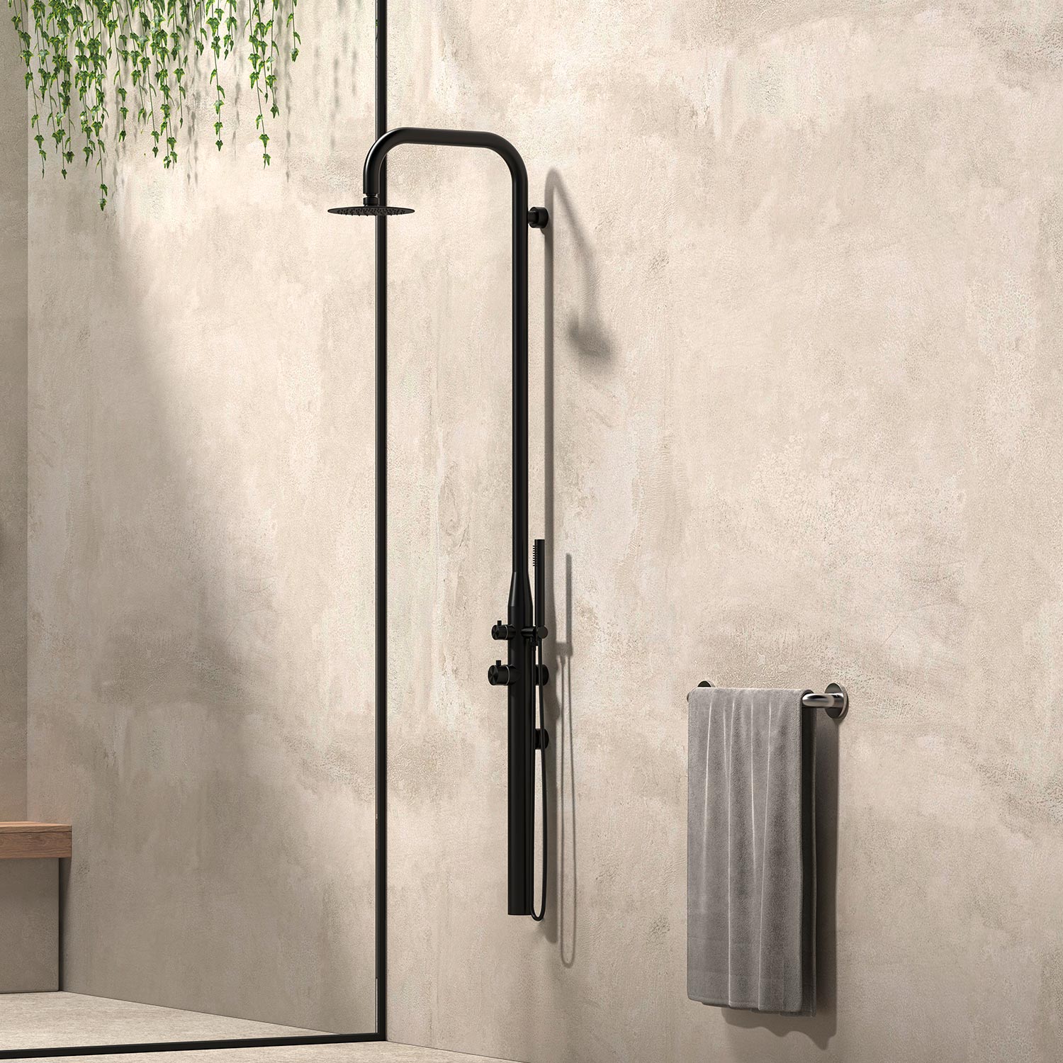Duchas de pared para exterior en acero inox