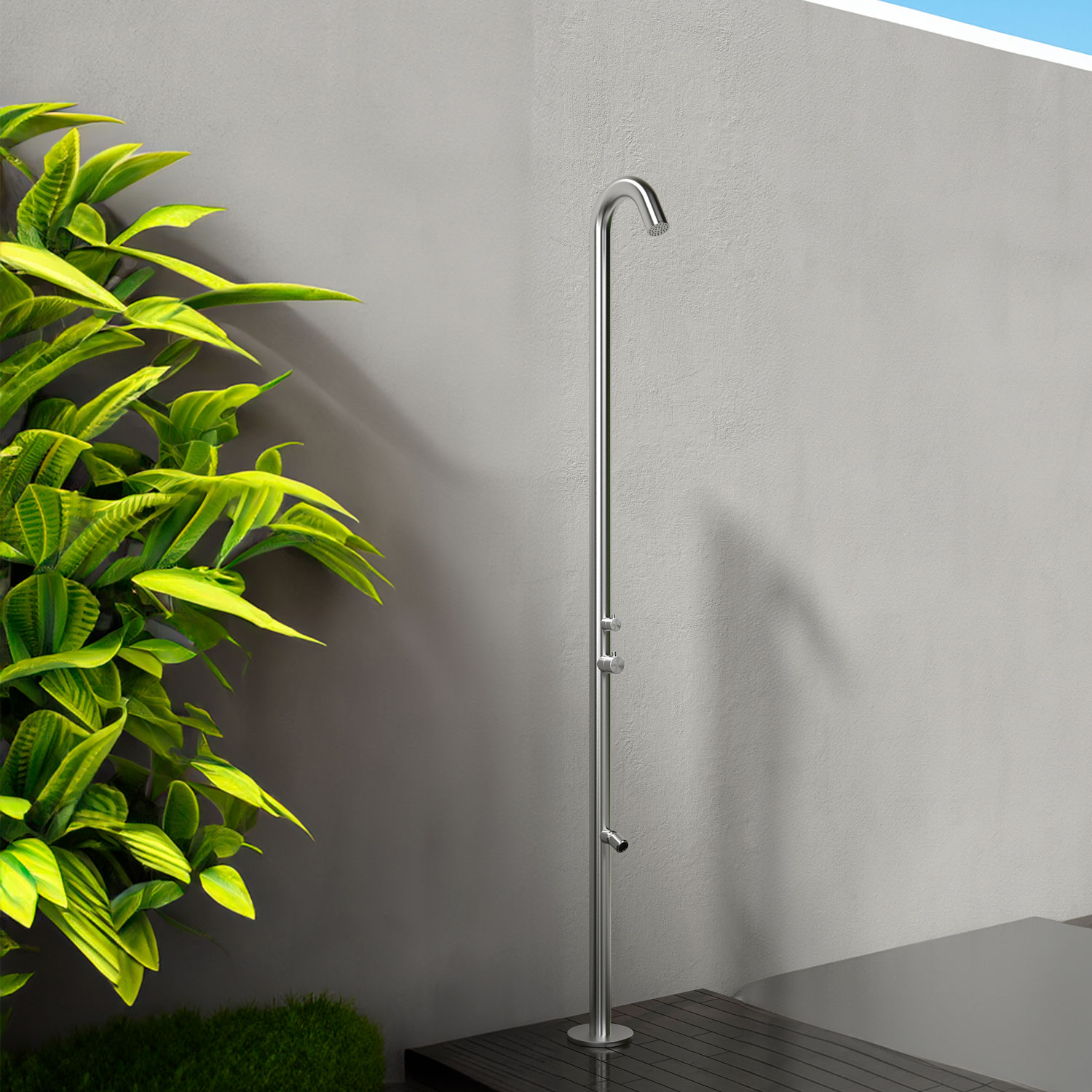 Ducha De Exterior en Acero Inoxidable 316L Sined Doccia Quartu Inox