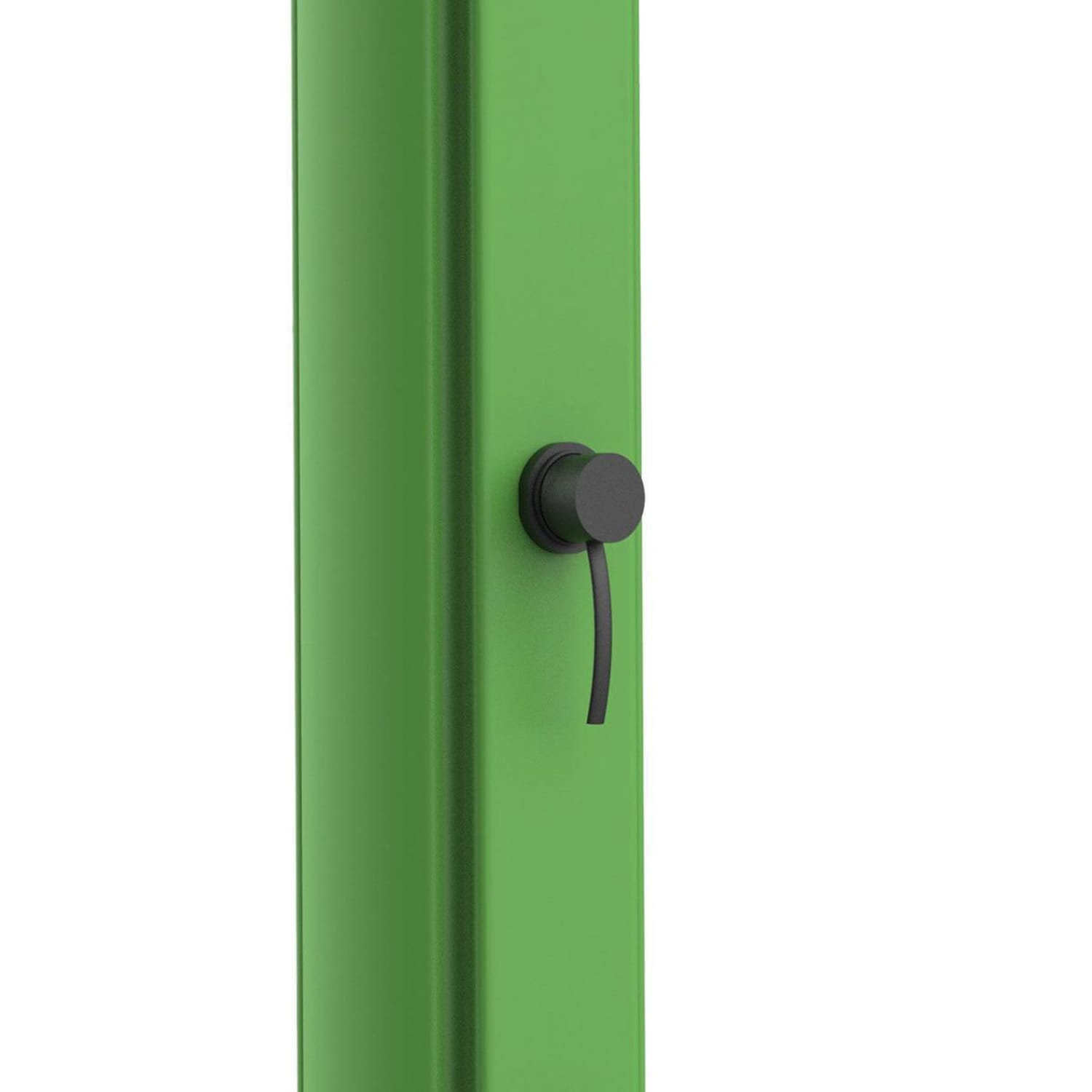 Ducha solar verde de polietileno HD 40 L cabezal Ø20 cm y grifo lavapies - Imagen 4
