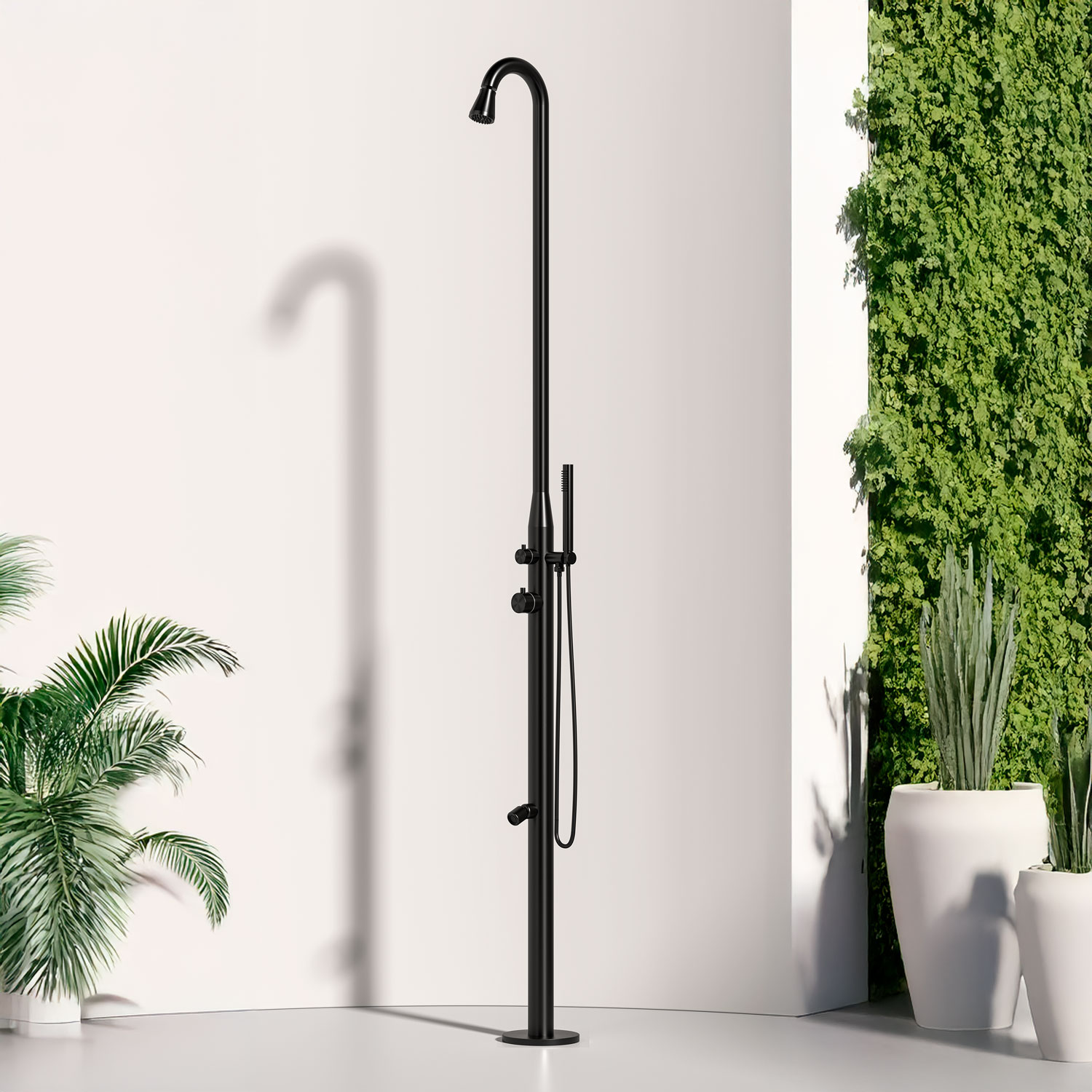 Duchas de exterior Inox con ducha de mano