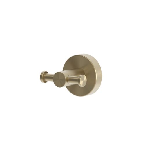 Gancho doble portatoallas de pared acero inox 316L dorado PVD