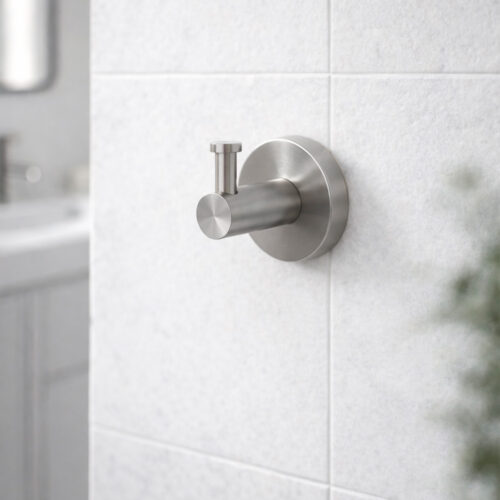 Gancho para Toallas de Pared en Acero Inoxidable 316L Satinado Resistente a Corrosión