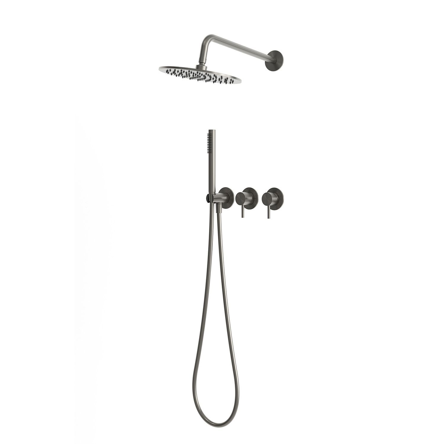 Kit ducha empotrado pared acero inox 316L canna di fucile rociador 30 cm