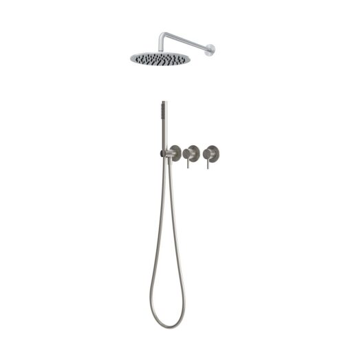 Kit de ducha empotrado de pared agua fría 25 cm acero inoxidable 316L inox