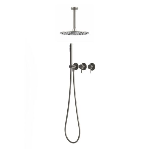Kit ducha techo acero inox 316L color canna di fucile rociador 25 cm