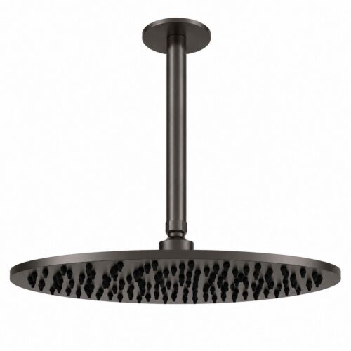 Kit ducha techo acero inoxidable 316L inox satinado con rociador 30 cm brazo 24 cm