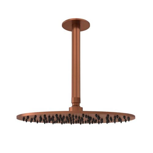 Kit de ducha de techo en acero 316L 30cm acabado en oro rosa PVD