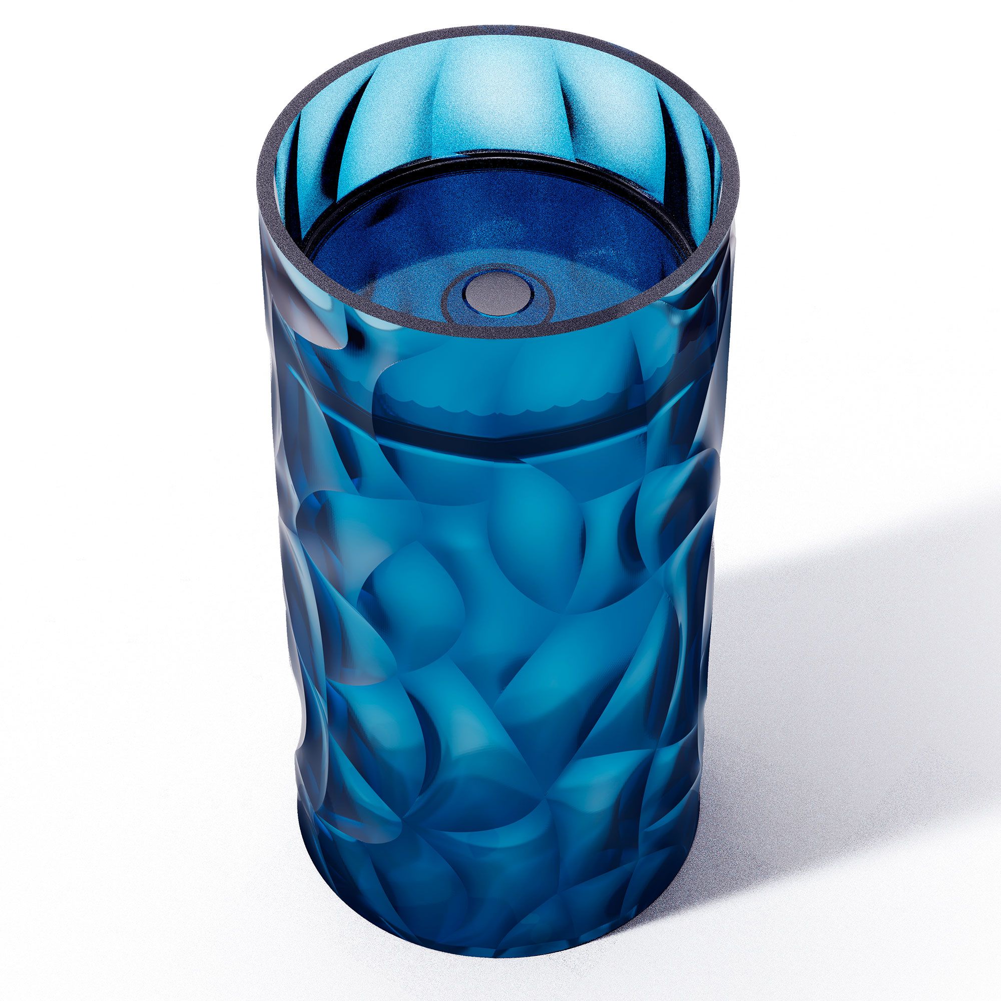 Lavabo independiente azul en resina transparente alta resistencia 90x45 cm - Imagen 2