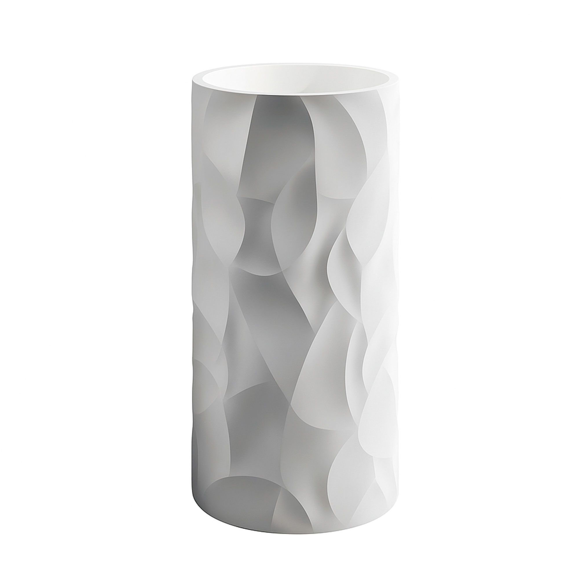 Lavabo independiente blanco de resina alta resistencia 90x45 cm estilo moderno - Imagen 2