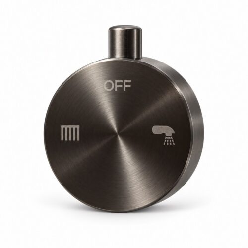 Manija de desviador de ducha acero inoxidable 316L color canón de fusil