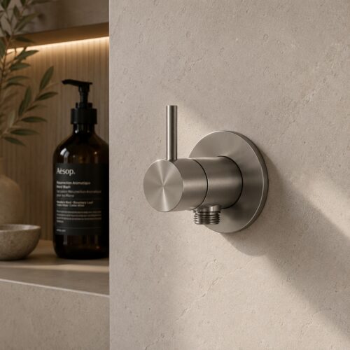 Mezclador ducha mural con conexión shattaf inox acero inoxidable 316L