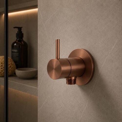 Mezclador de ducha shattaf oro rosa en acero inoxidable 316L