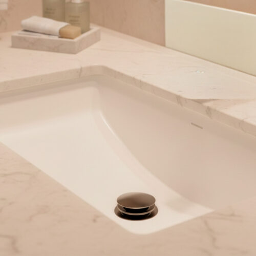 Válvula desagüe click clack acero inox 316L oro rosa