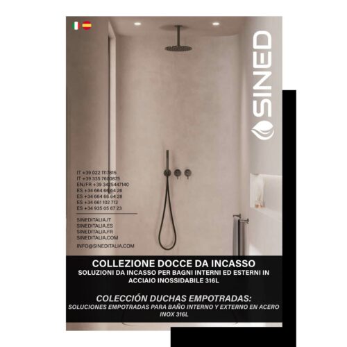 Catálogo multicolor en papel duchas de piscina grifería y baneras