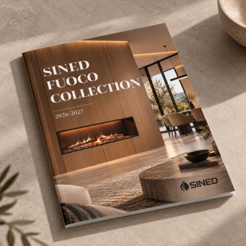 Revista multicolor en papel sobre chimeneas LED vapor e infrarrojos