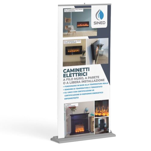 Roll-up en italiano para chimeneas electricas aluminio multicolor