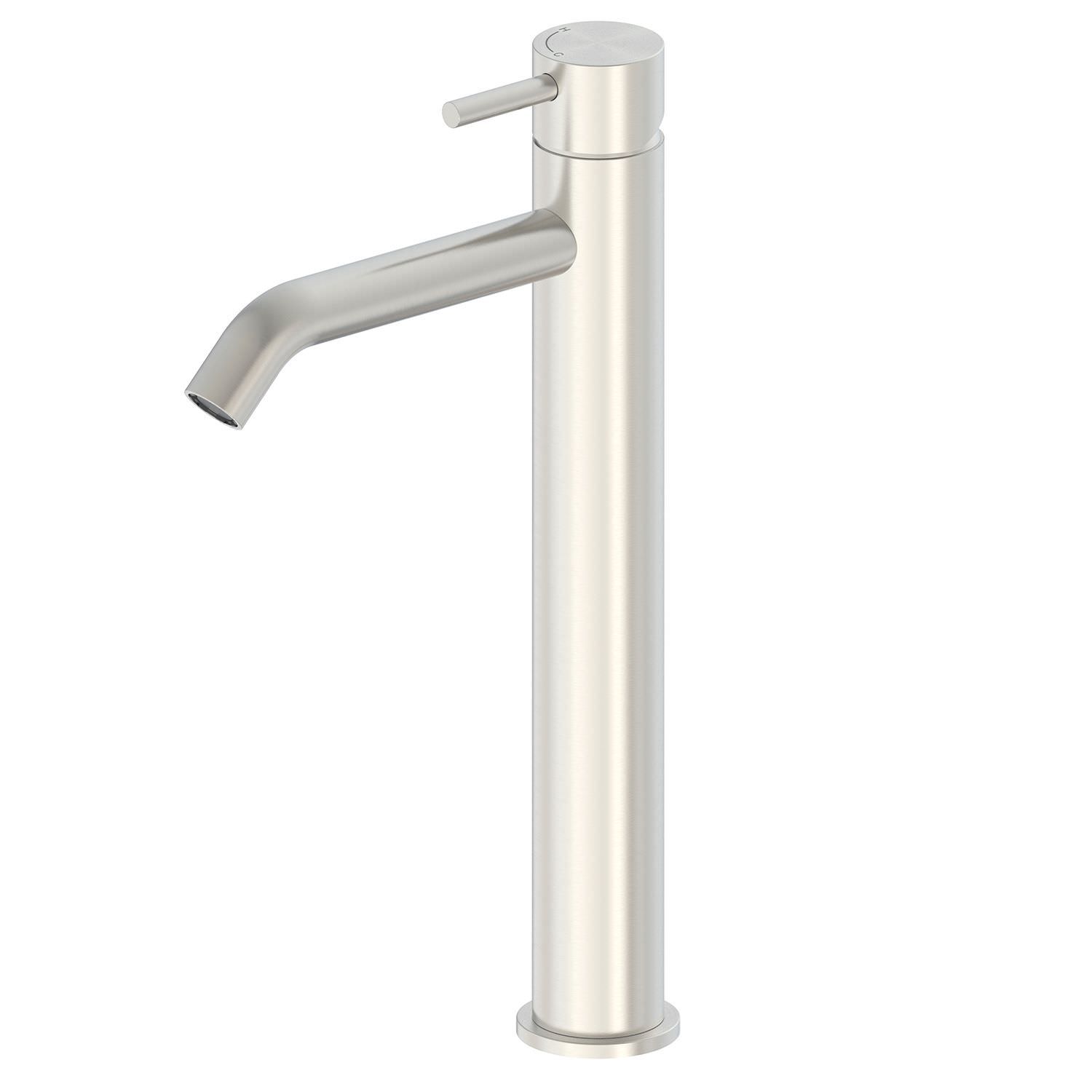Grifo mezclador para lavabo de acero inox 316L alto y satinado - Imagen 2