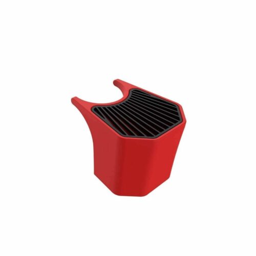 Cubo rojo de polietileno HD para fuente de jardín
