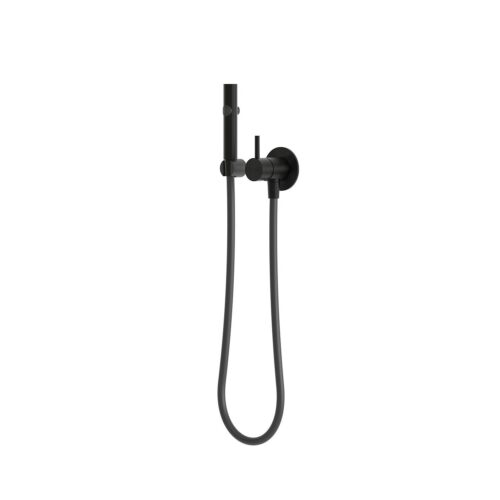 Set doccino flexible para WC y bidet negro de acero inoxidable 316L