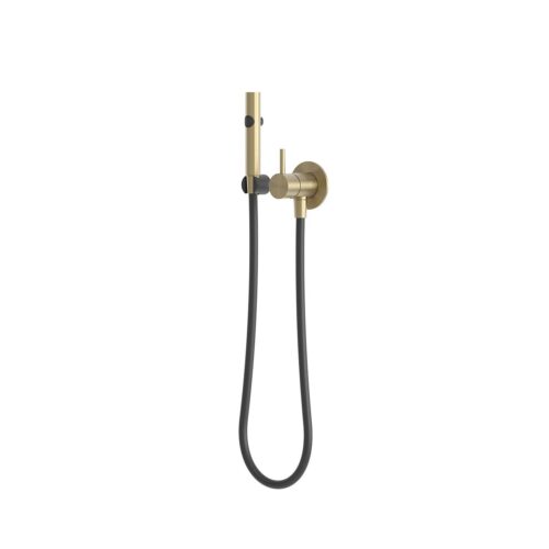 Set ducha higienica flexible para WC y bidet oro acero inox 316L