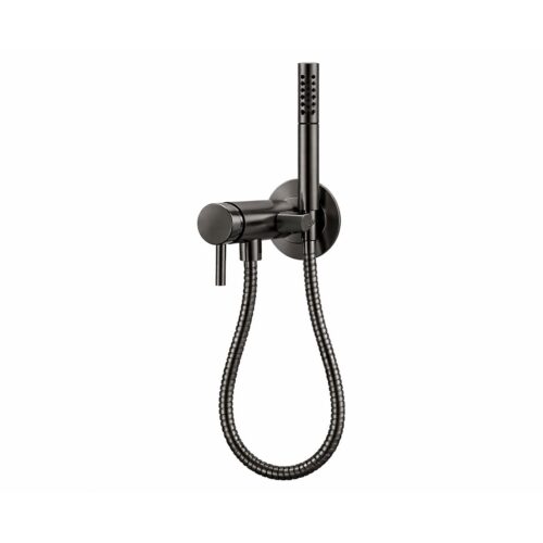 Kit mezclador a muro con ducha de mano acero inox 316L canna di fucile