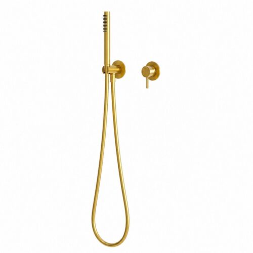 Kit doccino a pared con mezclador oro acero inoxidable 316L