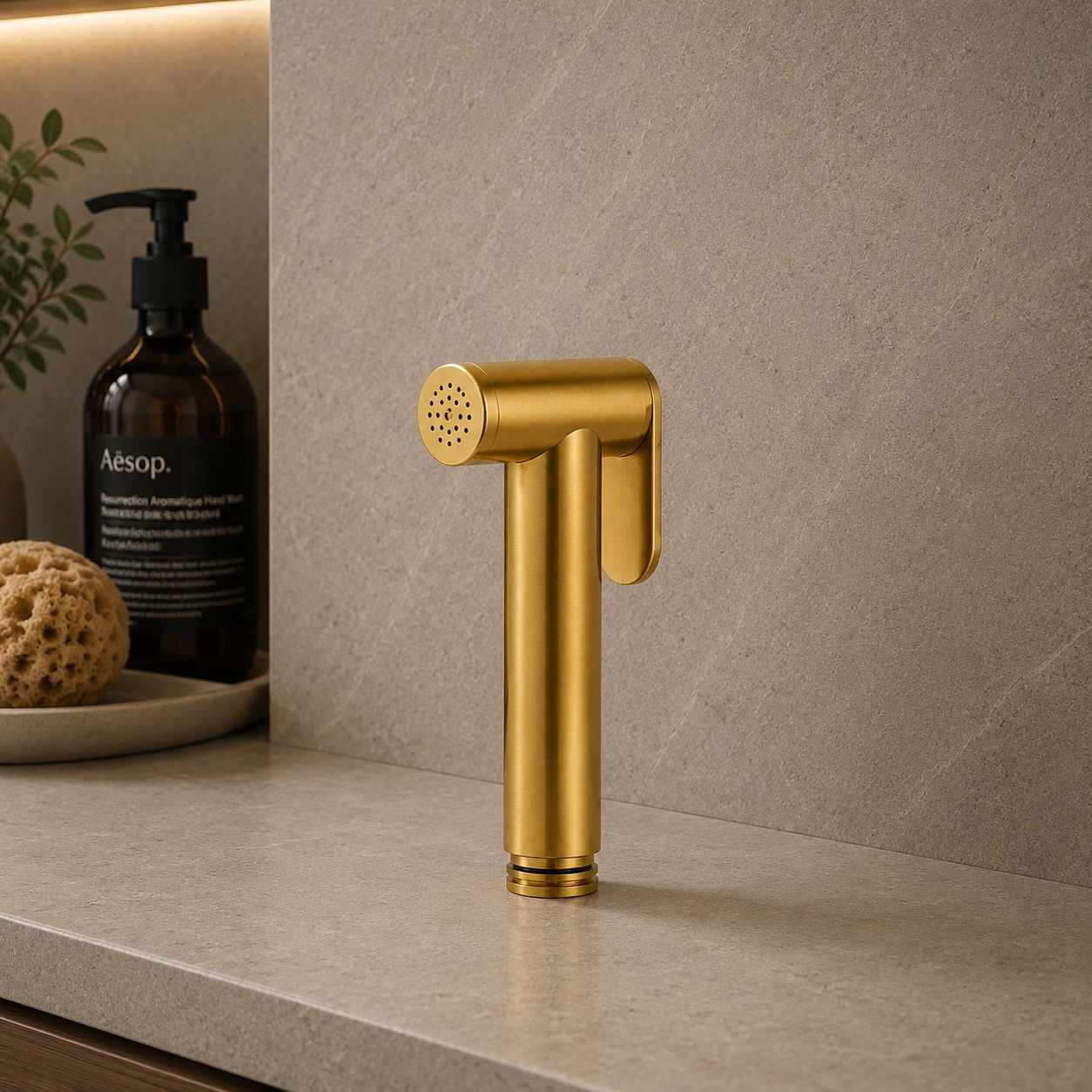 Doccetta bide oro en acero inox 316L anticorrosión construcción robusta