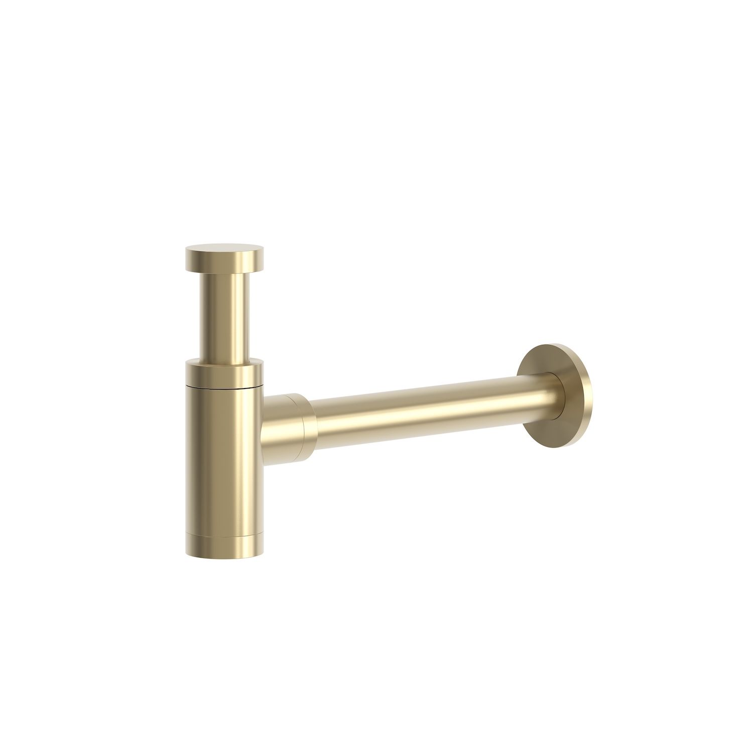 Sifón de desagüe para lavabo en acero inoxidable 316L dorado PVD - Imagen 2