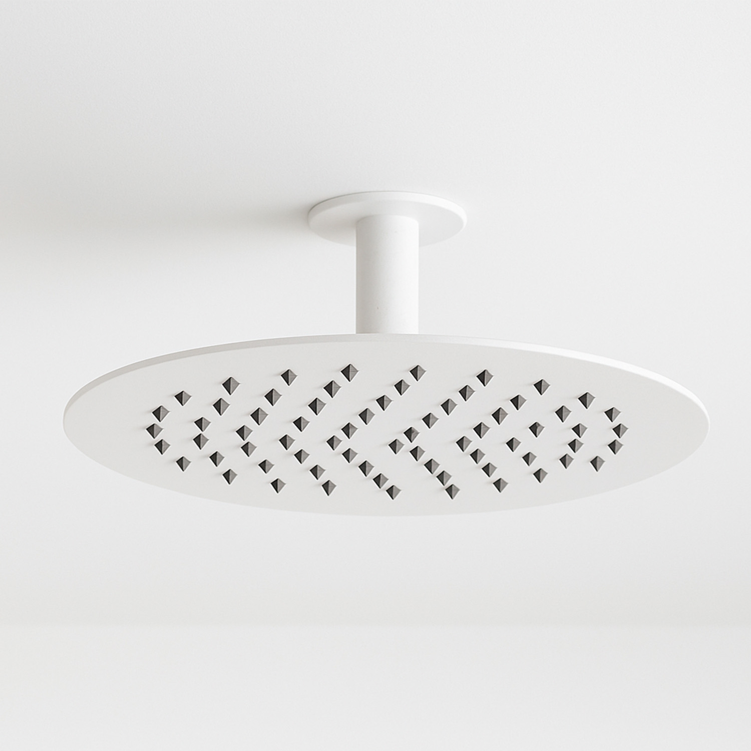 Rociador de ducha blanco de acero inox 316L Ø30 cm PVD