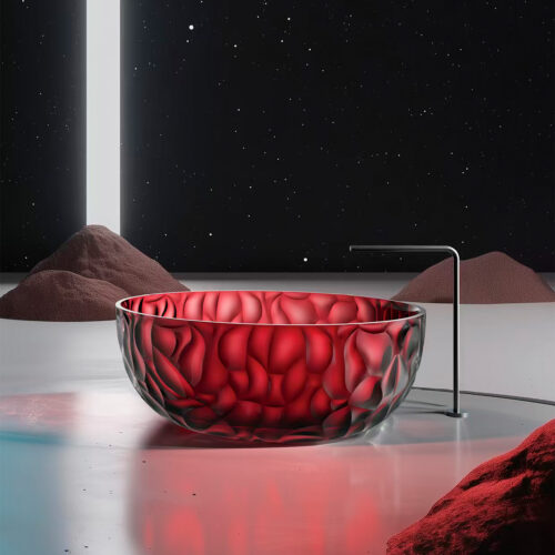 Descubre la elegante vasca Sined Zefiro roja diseno moderno comodidad y durabilidad ¡Compra ahora